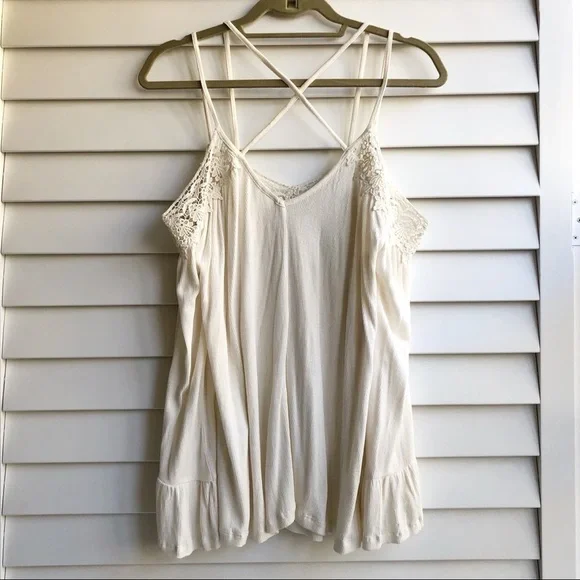 Sun & Shadow Crochet Trim Off the Shoulder Top - Picture 6 of 10